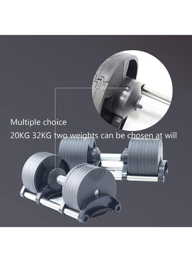 مارشال فيتنس، قطعة واحدة من الدمبل متعددة الوظائف، دمبل قابلة للتعديل لمدة ثانية واحدة لتغيير الوزن تلقائيًا، دمبل رجالي منزلي، وزن الذراع، دمبل 1 × 32 كجم-MF-8070 - Image 2