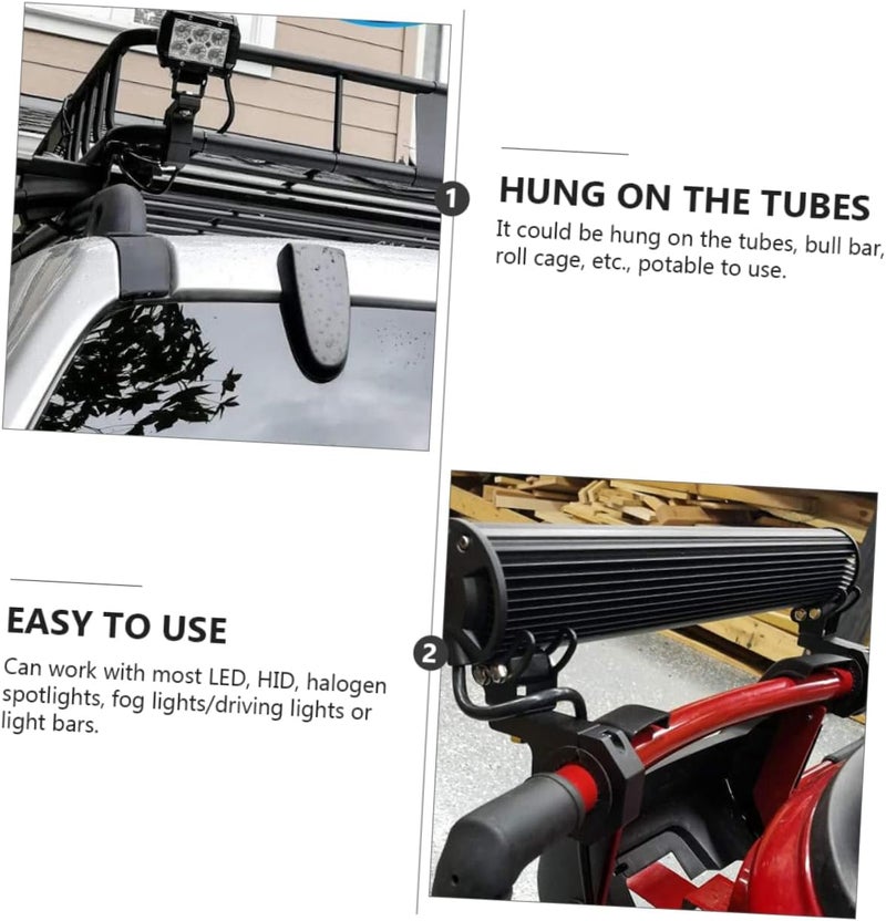 PRETYZOOM Led Light Bar Car Bracket Spotlight Mounting Brackets for Bull Bar Mount Kit - Image 4