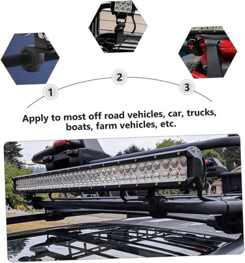 PRETYZOOM Led Light Bar Car Bracket Spotlight Mounting Brackets for Bull Bar Mount Kit - Image 5