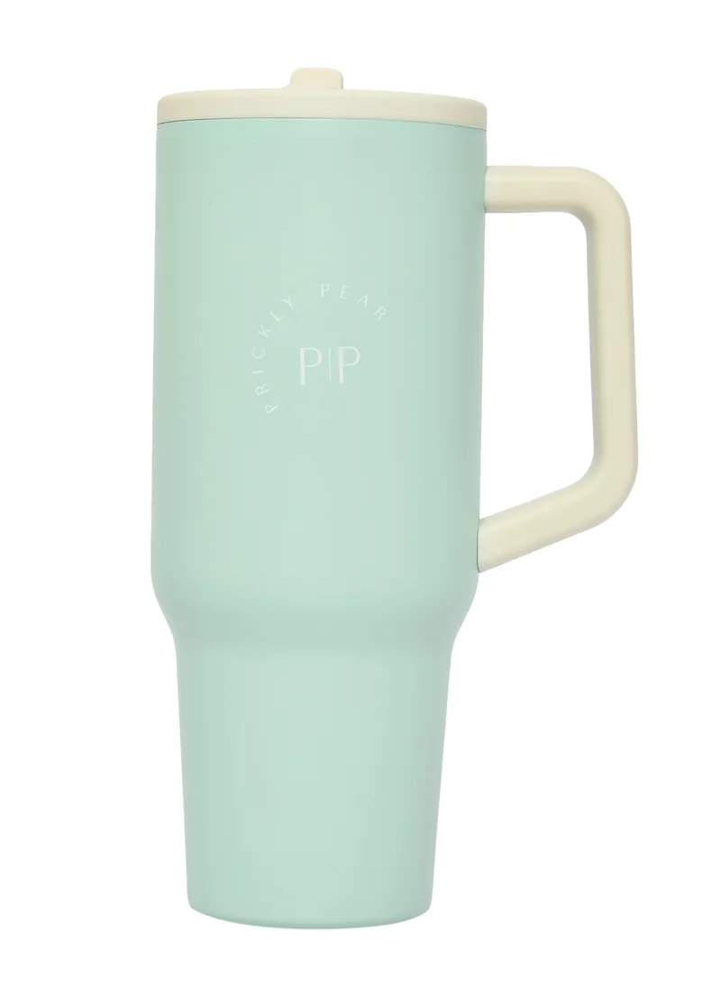Prickly Pear Stainless Steel 30 Oz Hydrator 2.0 Water Bottle, Sage & Cream Logo