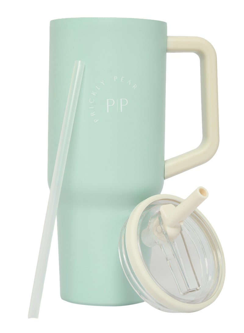 Prickly Pear Stainless Steel 30 Oz Hydrator 2.0 Water Bottle, Sage & Cream Logo - Image 1