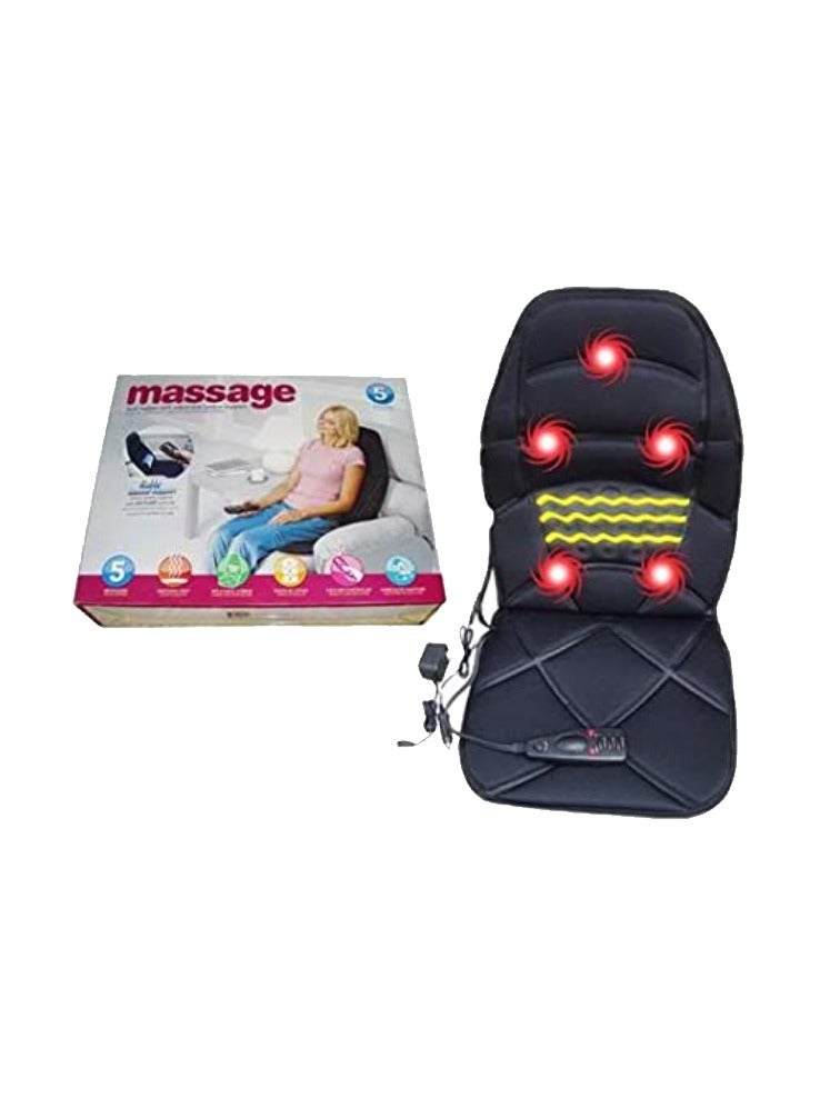 Generic Electric Massager And Accessories Massage Seat Cushion For Lower Back Thighs/Black Heated Pad For Back With Vibration Motors/Soft Memory Foam Back Massager With Heat For Chair Or Home Couch  - Image 2