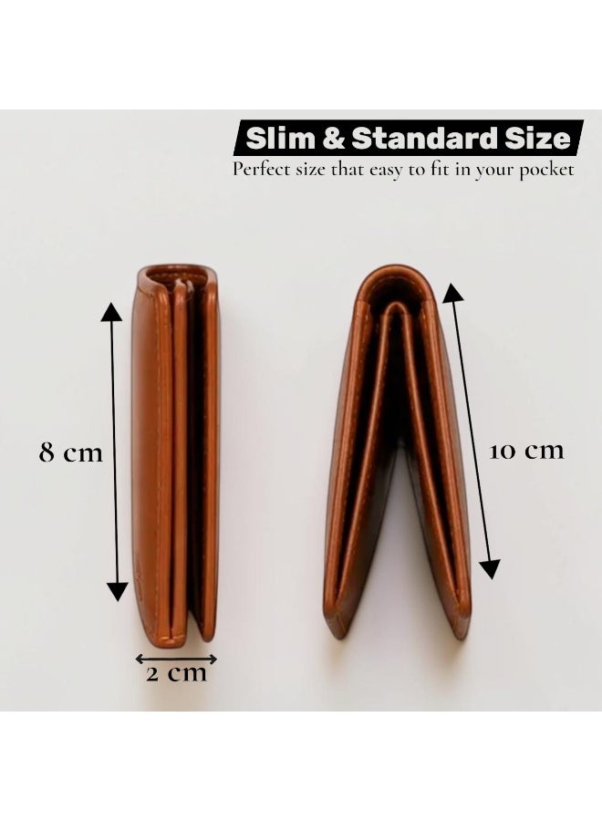 Forhans Genuine Leather Wallet For Men, Brown Leather Bifold Men's Leather Wallet - Image 5