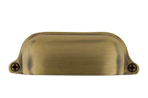 Nostalgic Warehouse 761752 Cup Pull Farm Large in Antique Brass Cabinet Hardware - Image 2