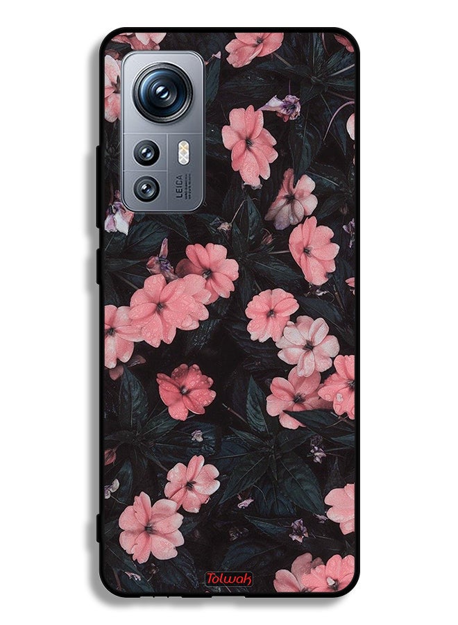 Tolwak Xiaomi 12S Protective Case Cover Peach Small Roses - Image 2