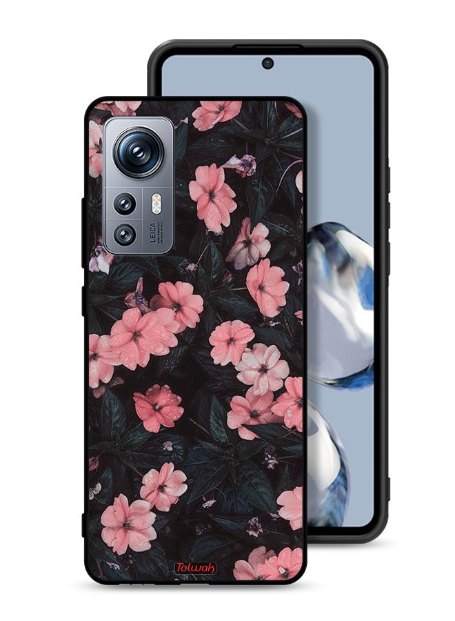 Tolwak Xiaomi 12S Protective Case Cover Peach Small Roses - Image 1