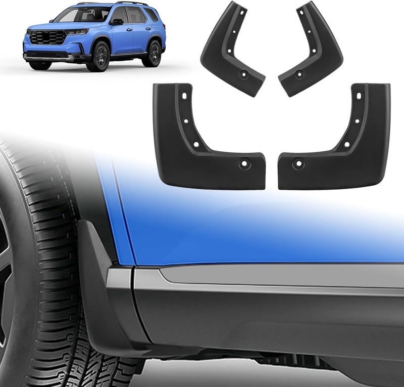 TECHPICCO Mud Flaps Compatible with Honda Pilot 2023-2025, Mud Guards 4pcs Fender Guards Compatible with Honda Pilot Accessories 2023 2024 2025 No Drill Splash Guards - Image 1