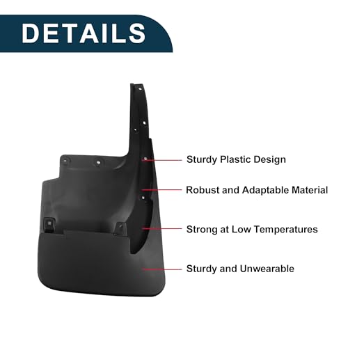 TUCKBOLD Mud Flaps Splash Guards for Toyota Land Cruiser LC200 2016-2020(Car Small Encircle) Front & Rear Mud Guards W/Mount Accessories - Image 3