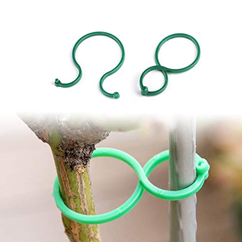 Lohas Select 100 Pcs Plant Twist Clip Ties Garden Plant Support Clips Vegetables Tomato Vine Flower Clips Plant Locks for Securing Plants - Image 1