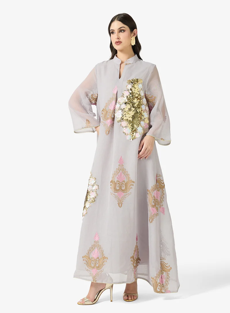 Khizana Embroidered Jalabiya