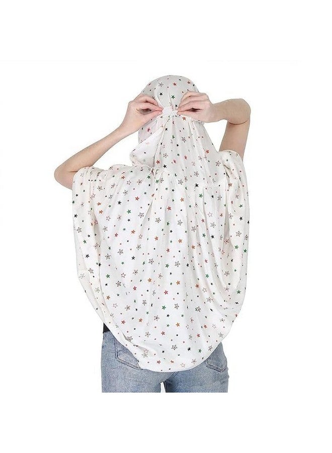 KANDPAND Cotton Long Scarf Cum Mask scarves Usable for vehicle Driver | White Printed Design | Universal Size | For Girl & Women | Breathable Sun Protection Light Weight(multi design) - Image 2