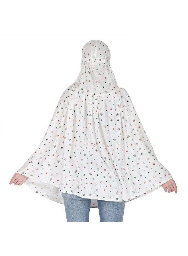 KANDPAND Cotton Long Scarf Cum Mask scarves Usable for vehicle Driver | White Printed Design | Universal Size | For Girl & Women | Breathable Sun Protection Light Weight(multi design) - Image 5