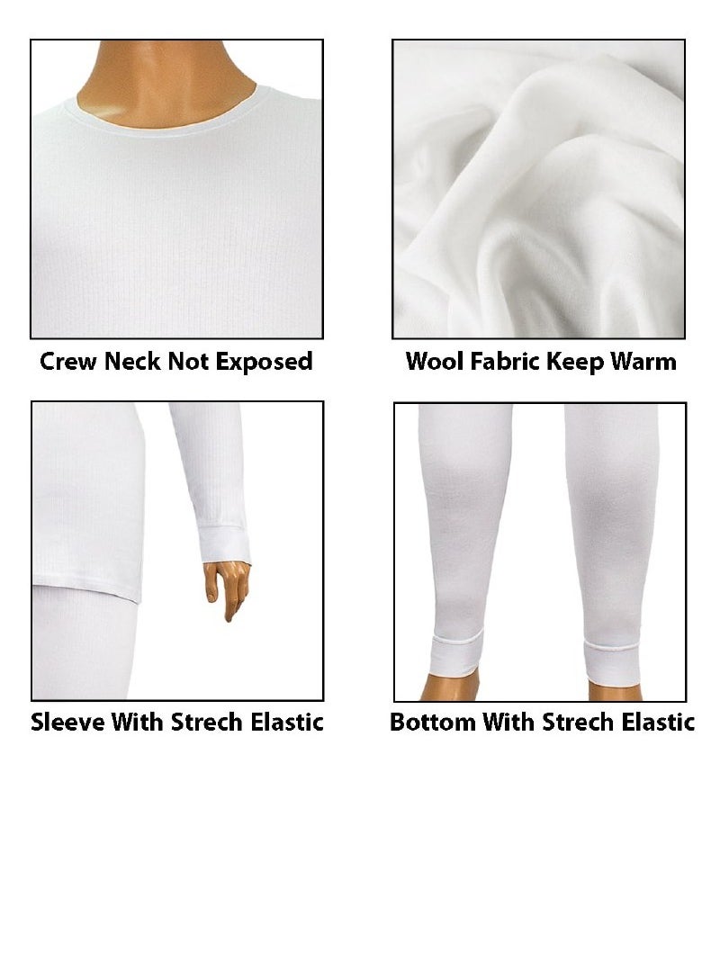 Plus size Underwear Thermal Full Set Long Sleeve T-Shirt and Pant for Men