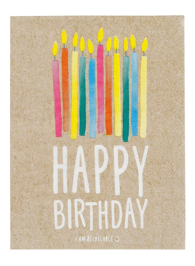 Talking Tables Kraft Talking Tables Birthday Party Paper Napkins ZERO PLASTIC ,33CM, 20PK - Image 1