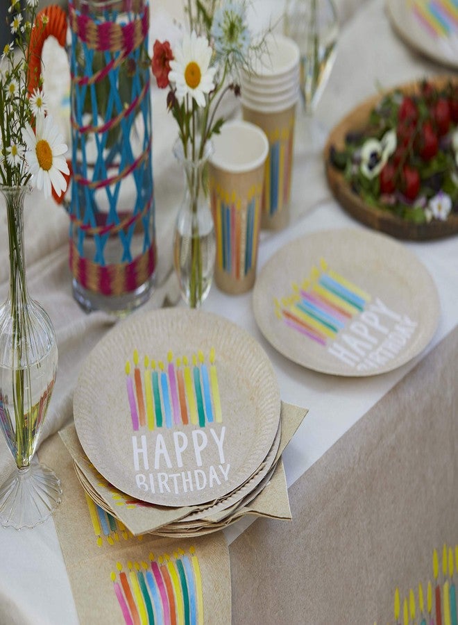 Talking Tables Kraft Talking Tables Birthday Party Paper Napkins ZERO PLASTIC ,33CM, 20PK - Image 5