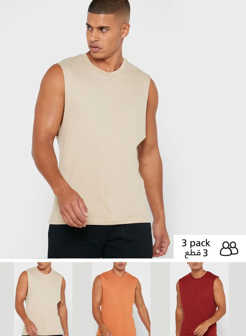 Seventy Five Basics 3 Pack Essential Vests