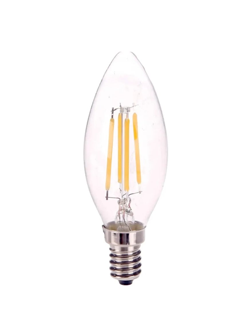 Levin Germany Levin Germany 4W Filament T-Candle Bulbs 2700K E14 LED C37 Filament Candle Bulb, (4 W, Warm White)  - Image 2