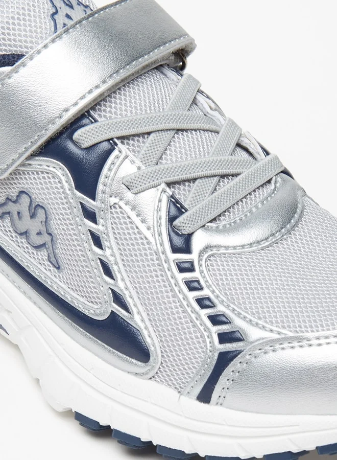 Kappa Boys' Textured Sports Shoes with Hook and Loop Closure