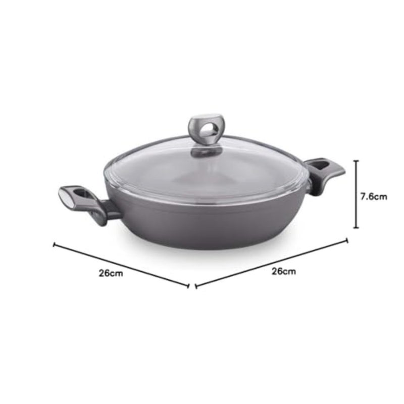 Nora Ceramic Low Casserole 24X5.8 cm/ 2.2 L High-heat-resistant Ceramic Coating Non-stick Cooking Pot - KA3933 - Image 5