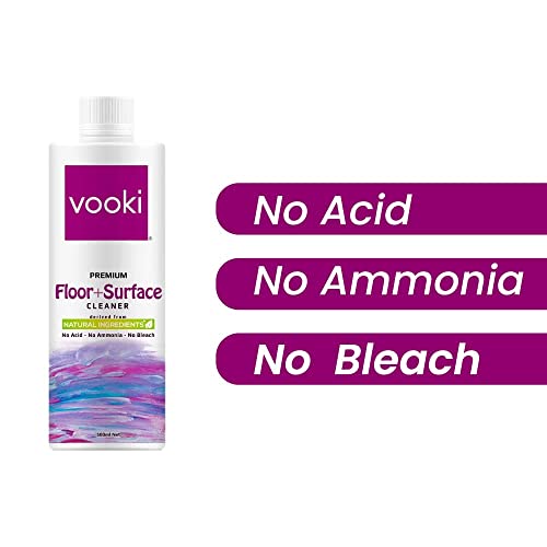 Vooki Eco-Friendly Floor & Surface Cleaner Liquid, Non-Toxic Cleaner for Floors, Hard Surfaces, Tiles, Marble, and Tough Stain Remover, Home and Commercial Use - 500ml (Pack of 1) - Image 5