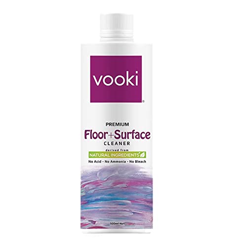 Vooki Eco-Friendly Floor & Surface Cleaner Liquid, Non-Toxic Cleaner for Floors, Hard Surfaces, Tiles, Marble, and Tough Stain Remover, Home and Commercial Use - 500ml (Pack of 1) - Image 1
