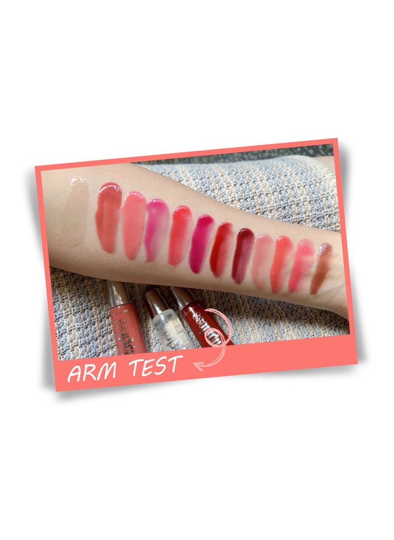 Handaiyan Lip Gloss Hydrating Moisturizing Long Lasting High Glossy Jelly Lip Stain Super Gloss Balm Oil Tinted Treatment Lip Glow Glass Shine Glitter Makeup Beauty Colored Bright Lifter For Women Girls  - Image 5