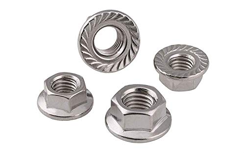 RuoFeng Stainless Steel Serrated Hex Flange Nuts Locknuts 50 Pcs (M8) - Image 4