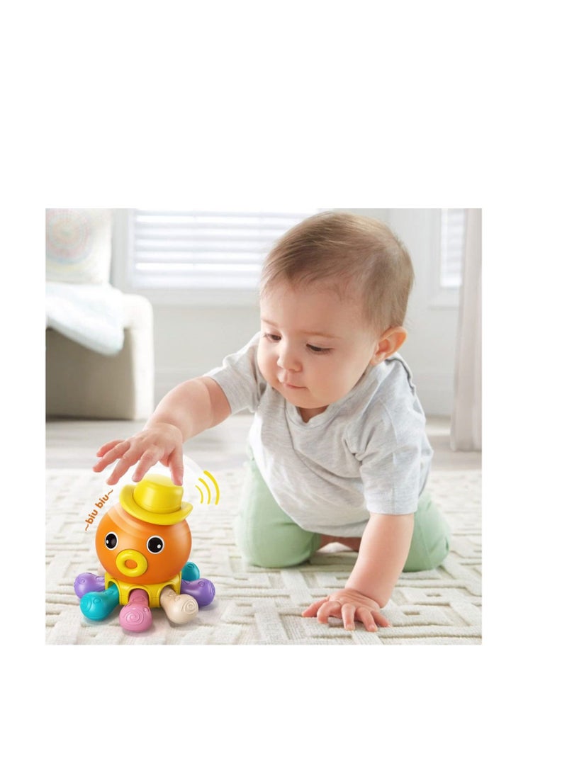 KASTWAVE Fine Motor Skills Octopus Baby Toy 18 Months, Press  Sound Activity Toy Fidget Sensory Toys Toddler Montessori Toys  , Learning Interactive Toys, Airplane Travel Toys for Babies - Image 1