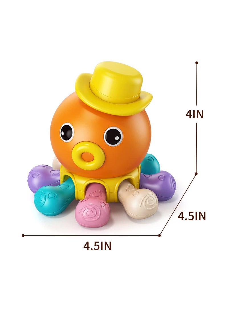 KASTWAVE Fine Motor Skills Octopus Baby Toy 18 Months, Press  Sound Activity Toy Fidget Sensory Toys Toddler Montessori Toys  , Learning Interactive Toys, Airplane Travel Toys for Babies - Image 3