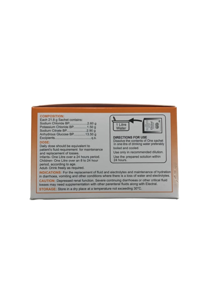 O.R.S - ORS Electral Oral Rehydration Salts BP Sachests 10x21.8gm - Image 1