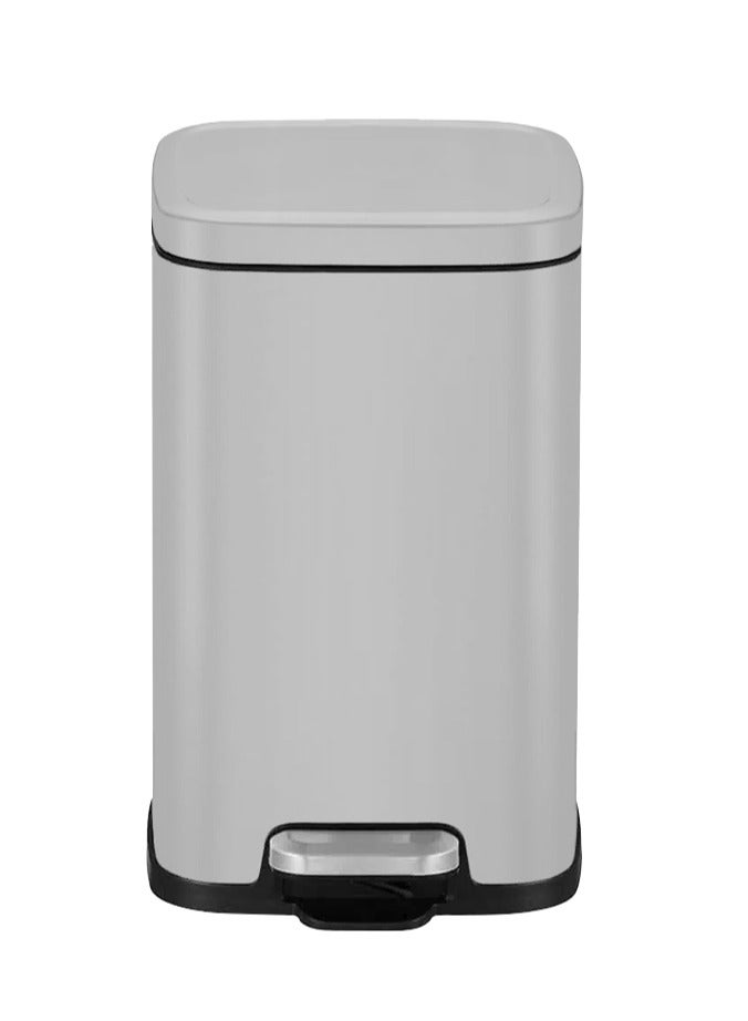 EKO STELLA SERIES | Brushed Stainless Steel Finish | Soft-Closing | Fingerprint-Resistant | Premium Pedal Trash Bin | Multiple Sizes ( 6 - 12 L) To Suit Different Places | 9 Liters | Matte Grey  - Image 1