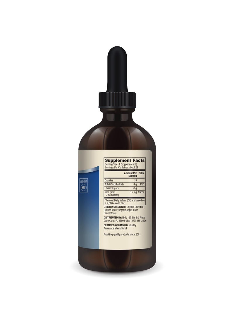 Dr. Mercola Zinc liquid drops 15 mg per serving, dietary supplement 3.88 fl. oz. (115 ml)  - Image 2