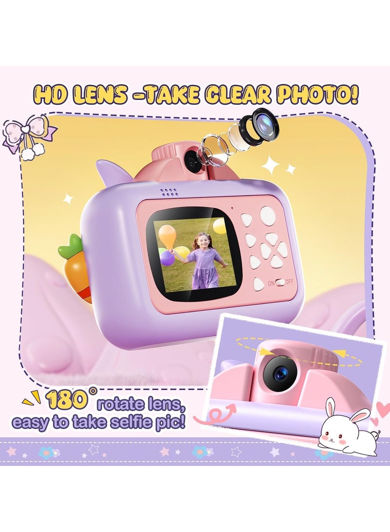 AROAQ Kids Camera Instant Print,Instant Print Camera for Kids 6-8 Birthday Kids Toddler Camera Selfie Digital Video Camera Refill Paper & 32G SD Card - Image 2