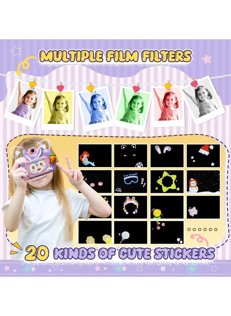 AROAQ Kids Camera Instant Print,Instant Print Camera for Kids 6-8 Birthday Kids Toddler Camera Selfie Digital Video Camera Refill Paper & 32G SD Card - Image 3