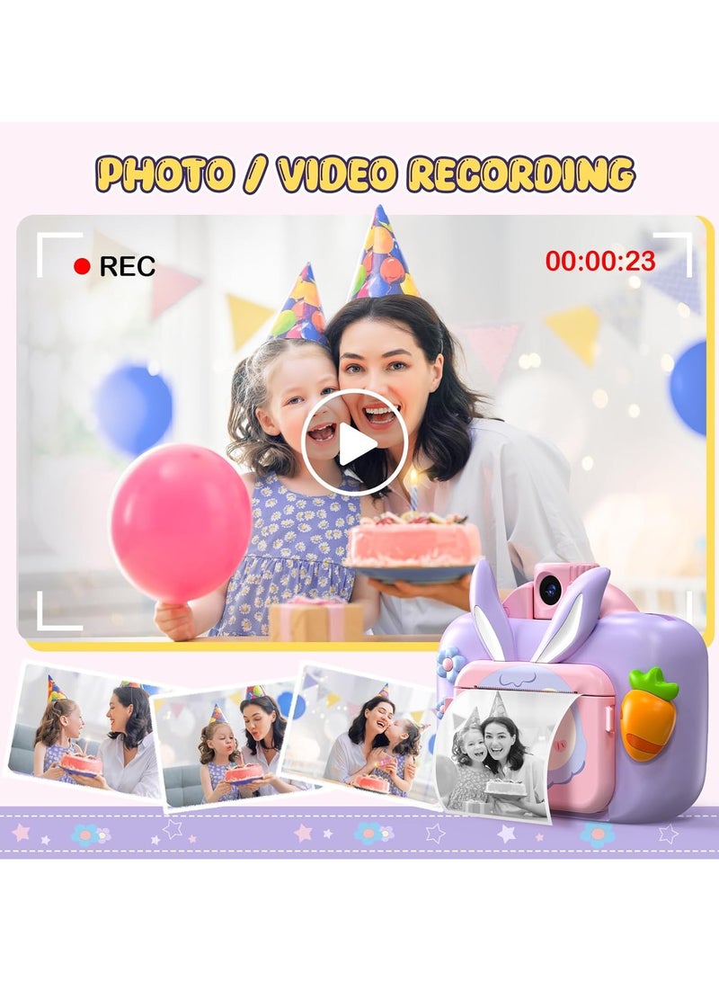 AROAQ Kids Camera Instant Print,Instant Print Camera for Kids 6-8 Birthday Kids Toddler Camera Selfie Digital Video Camera Refill Paper & 32G SD Card - Image 5