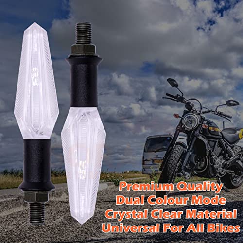SORAX LED Turn Signal Indicator Blinker Light Transparent Crystal Material Waterproof Universal for All Bikes (Blue) (Pack of 2) - Image 3