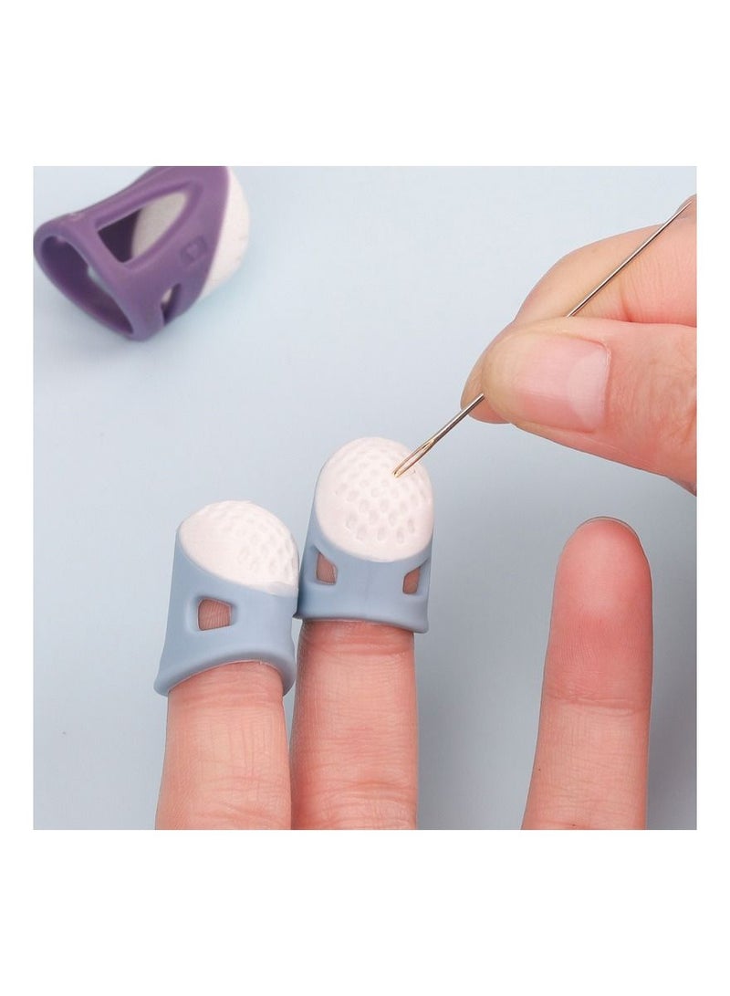 5 Pcs Finger Protectors, Silicone Thimble Anti-Slip for Sewing - Image 3