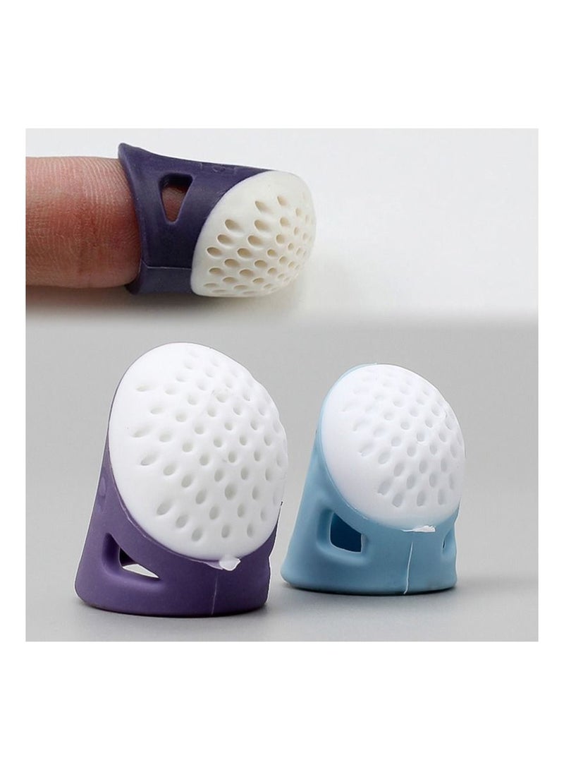 5 Pcs Finger Protectors, Silicone Thimble Anti-Slip for Sewing - Image 1