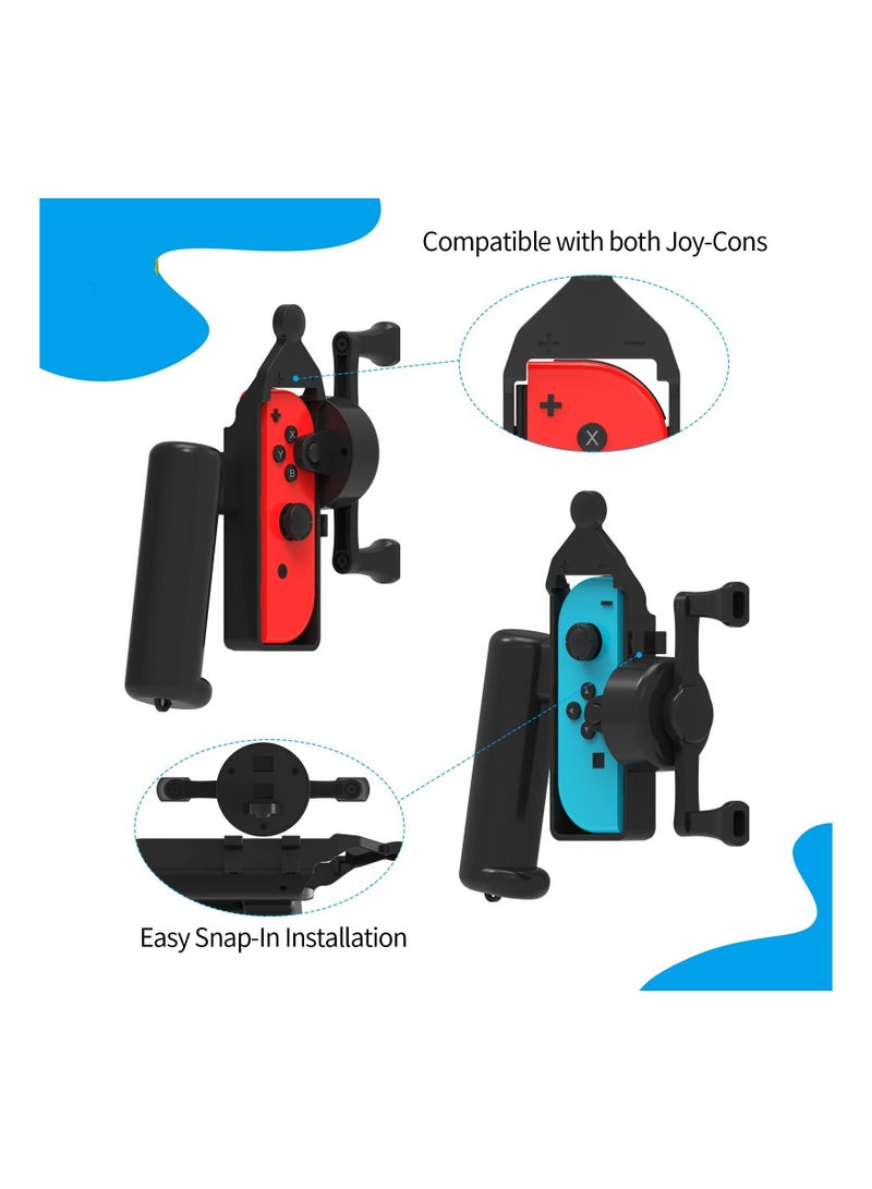 SOLARAE Fishing Rod Hand Grip for Nintendo Switch Joy-Con - Compatible with Fishing Star World Tour, Legendary Fishing, and Bass Pro Shops: The Strike Championship Edition - Made of High-Quality ABS Plastic. - Image 3