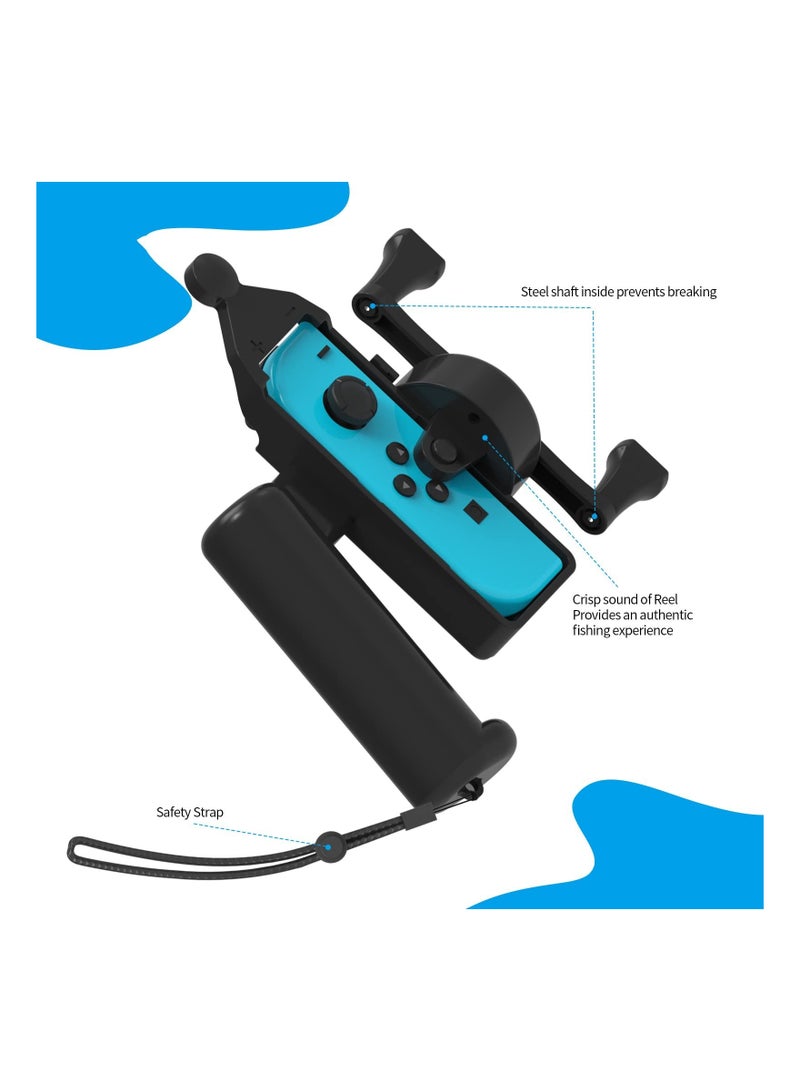 SOLARAE Fishing Rod Hand Grip for Nintendo Switch Joy-Con - Compatible with Fishing Star World Tour, Legendary Fishing, and Bass Pro Shops: The Strike Championship Edition - Made of High-Quality ABS Plastic. - Image 4