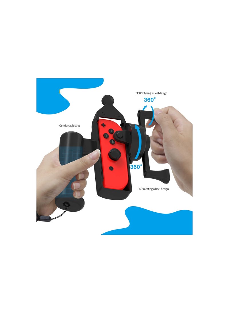 SOLARAE Fishing Rod Hand Grip for Nintendo Switch Joy-Con - Compatible with Fishing Star World Tour, Legendary Fishing, and Bass Pro Shops: The Strike Championship Edition - Made of High-Quality ABS Plastic. - Image 5