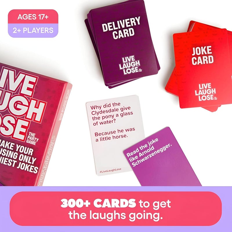Tickles لعبة بطاقات مضحكة للبالغين - عيش، اضحك، اخسر | تنافس مع نكات سخيفة | لعبة بطاقات مضحكة للعائلة والأصدقاء (الأعمار: 17 سنة وما فوق، عدد اللاعبين: 2+)  - Image 3