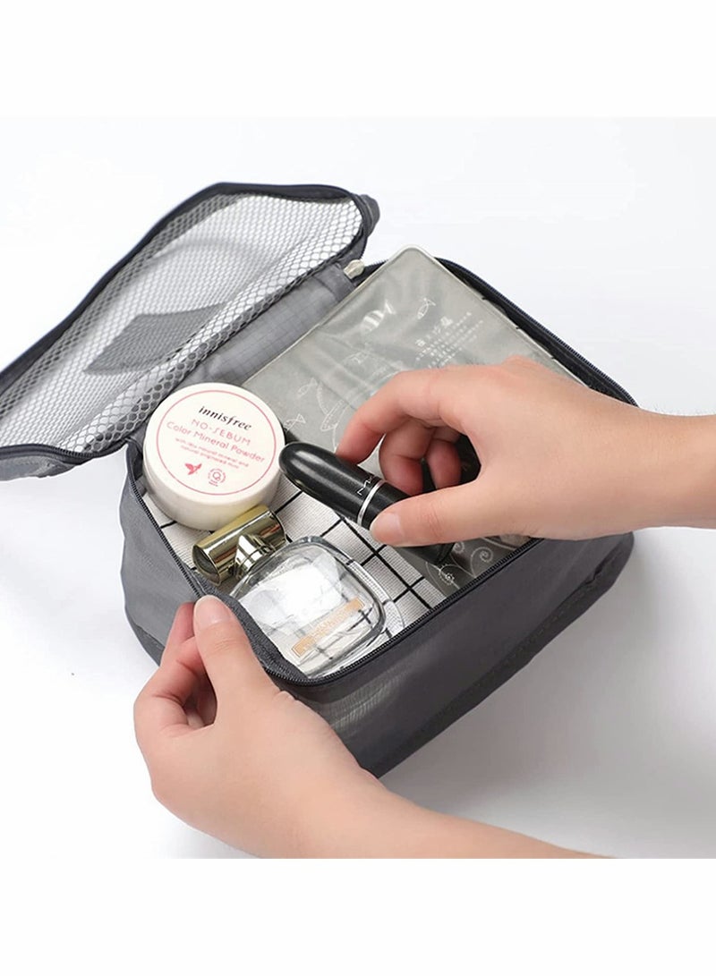 KASTWAVE Packing Cubes for Travel, 7 Set Luggage Organizers with Shoe Bag, Clothes Bag, Electronics Bag, Cosmetics Bag, Made with Wearable Waterproof Fabric, Packing Organizers for Travel Accessories (Gray) - Image 4