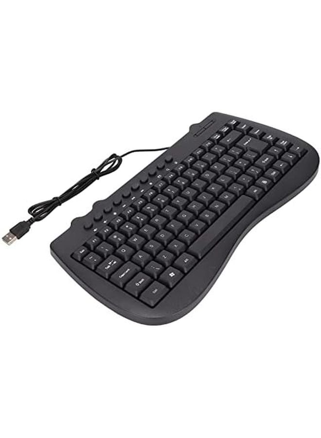 Pssopp Mini لوحة مفاتيح USB سلكية بلاستيكية هادئة 87 مفتاح للاستخدام المنزلي والمكتبي بحجم إنجليزي - Image 2