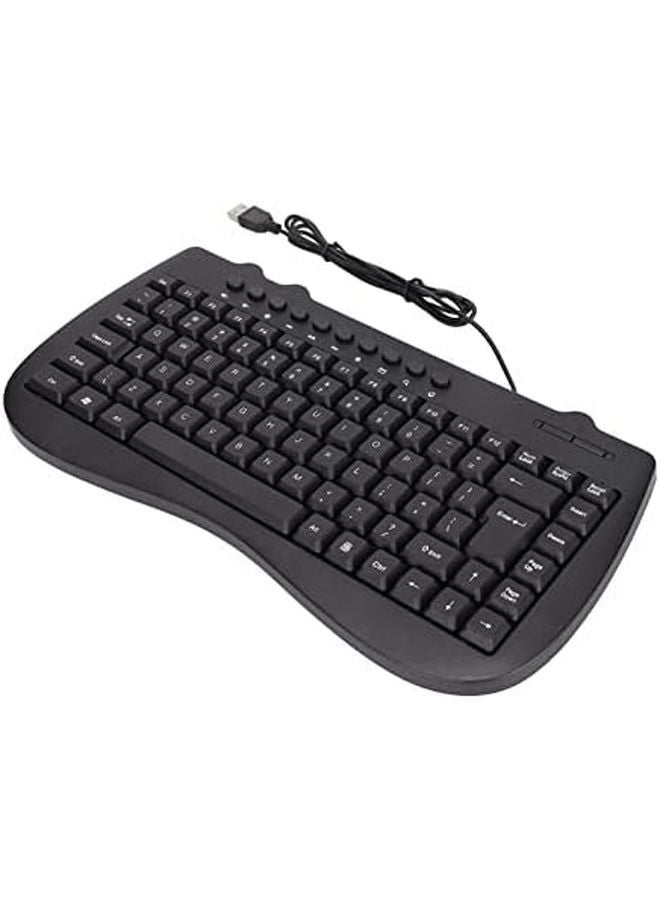 Pssopp Mini لوحة مفاتيح USB سلكية بلاستيكية هادئة 87 مفتاح للاستخدام المنزلي والمكتبي بحجم إنجليزي - Image 3