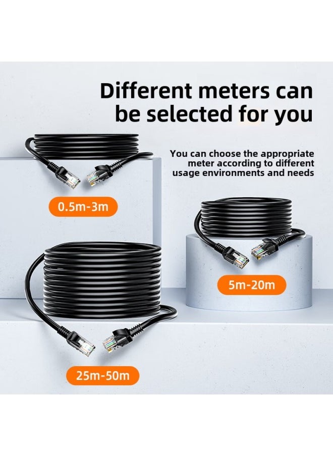 Generic - Cat6e Finished Network Cable RJ45 Super Six Copper Clad Aluminum Oxygen Free Copper 8 Core Notebook Computer Network Jumper Gigabit-Color:Category 6 Oxygen-free Copper Has Passed Tests-Line Length:0.5 M - Image 1