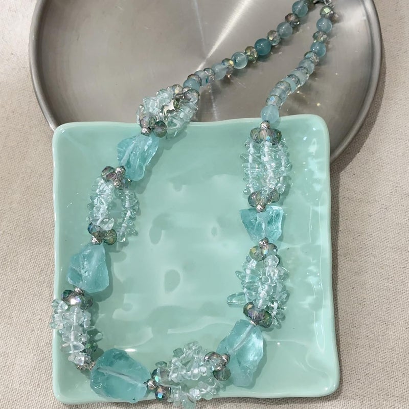 Excefore Boho Chunky Beaded Necklace Set with Natural Stones – Handmade Layered Jewelry for Women, Trendy Summer Fashion Accessory, Durable Lightweight Gift Idea for Casual & Bohemian Outfits - Image 3