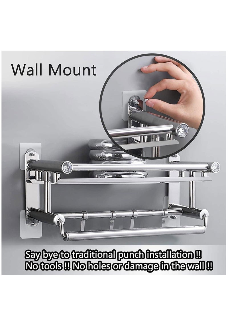 Adhesive Wall Hooks 50pcs Heavy Duty Wall Hooks Self Adhesive Hook Strong Nail Transparent Screw Holder Self-Sticking Wall Hooks for Bathroom Kitchen Wall Hanging Ceiling Screw Net Length 16mm - Image 3