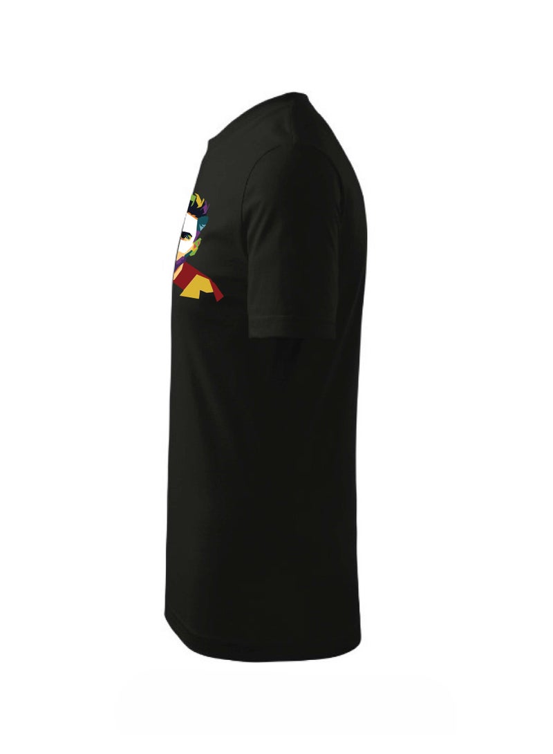 PRINTSHOP4ME Argentina Soccer Printed Round neck cotton T-shirt for Sports fan unisex Adults and Kids (Black) - Image 3