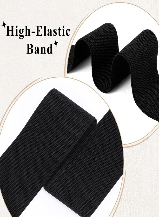 WHIPPY Women Wide Elastic Belt Stretchy Thick Belts for Women Dresses Ladies Fashion Waistband,Black,L - Image 5